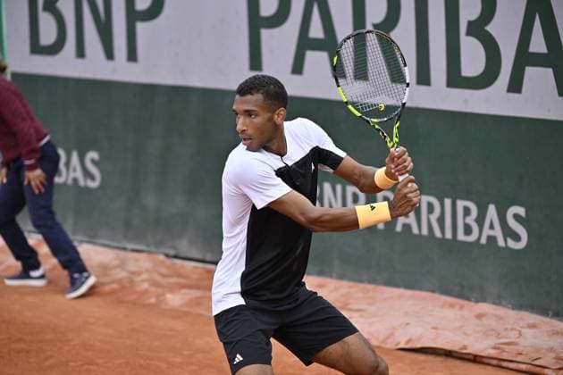 Tennis : Roland Garros 2024 - Felix Auger Aliassime - Canada Tennis : Roland Garros 2024 - France - 27 05 2024 ChrysleneCaillaud Panoramic 