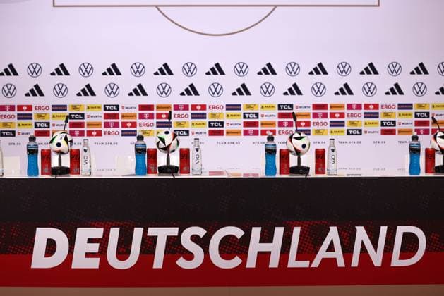 European Football Championship training camp kick-off press conference on 27 05 2024 at Blankenhain Castle in Blankenhain Symbol image Symbol photo Media center press conference xMSx
