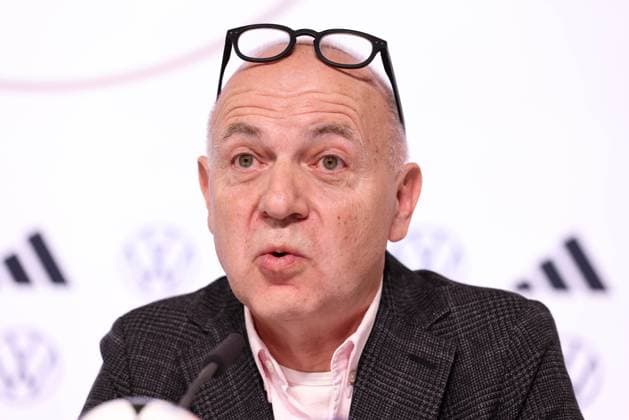 European Football Championship training camp kick-off PK on 27 05 2024 at Blankenhain Castle in Blankenhain Bernd Neuendorf DFB President xMSx