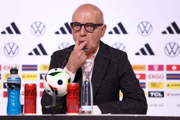 European Football Championship training camp kick-off PK on 27 05 2024 at Blankenhain Castle in Blankenhain Bernd Neuendorf DFB President xMSx