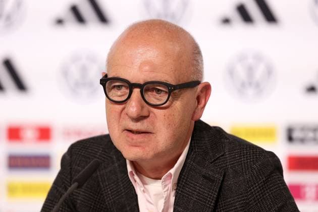 European Football Championship training camp kick-off PK on 27 05 2024 at Blankenhain Castle in Blankenhain Bernd Neuendorf DFB President xMSx