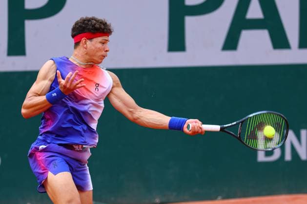 2024.05.27 Paryz Tenis French Open Roland Garros 2024 Ben Shelton - Hugo Gaston N Z Ben Shelton Foto Pawel Andrachiewicz PressFocus 2024.05.27 Paris Tennis French Open Roland Garros 2024 Ben Shelton - Hugo Gaston Ben Shelton Photo Pawel Andrachiewicz PressFocus NEWSPIX.PL --- Newspix.pl POLAND OUT!  20240527_PF_PA089
