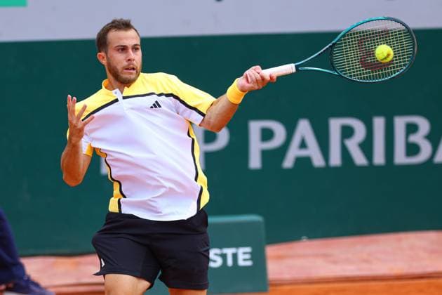 2024.05.27 Paryz Tenis French Open Roland Garros 2024 Ben Shelton - Hugo Gaston N Z Hugo Gaston Foto Pawel Andrachiewicz PressFocus 2024.05.27 Paris Tennis French Open Roland Garros 2024 Ben Shelton - Hugo Gaston Hugo Gaston Photo Pawel Andrachiewicz PressFocus NEWSPIX.PL --- Newspix.pl POLAND OUT!  20240527_PF_PA101
