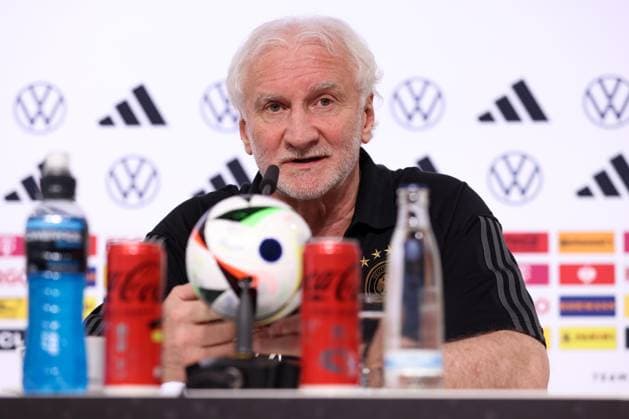 European Football Championship Training Camp Sports PK on 27 05 2024 at Blankenhain Castle in Blankenhain Rudi Völler Director National Teams Germany xMSx