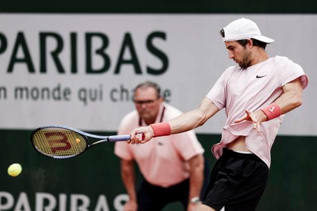 TENNIS - French Open 2024 PARIS,FRANCE,27.MAY.24 - TENNIS - ATP, Tennis Herren World Tour, French Open, Roland Garros, Grand Slam. Image shows Henri Squire (GER).  GEPAxpictures xPatrickxSteiner