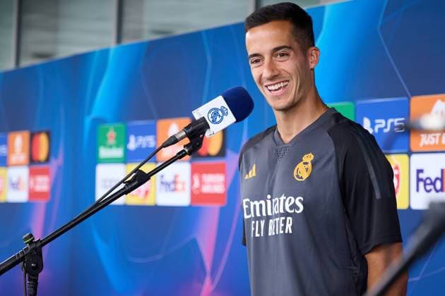 Lucas Vazquez of Real Madrid CF during the team training session at the Real Madrid Open Media Day ahead of the UEFA Champions League Final against Borussia Dortmund at Valdebebas training ground on May 27, 2024 in Madrid, Spain (Photo by: LGM Panoramic) FOOTBALL : media day - Real Madrid - 27 05 2024 LGM Panoramic 