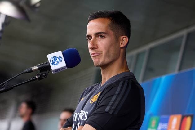 Lucas Vazquez of Real Madrid CF during the team training session at the Real Madrid Open Media Day ahead of the UEFA Champions League Final against Borussia Dortmund at Valdebebas training ground on May 27, 2024 in Madrid, Spain (Photo by: LGM Panoramic) FOOTBALL : media day - Real Madrid - 27 05 2024 LGM Panoramic 