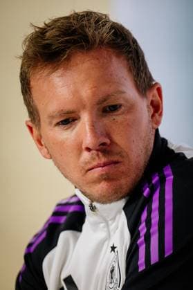 Blankenhain , 270524 , European Championship training camp , Blankenhain expects DFB Elf , Press conference In the picture Press conference at Blankenhain Castle with national coach Julian Nagelsmann