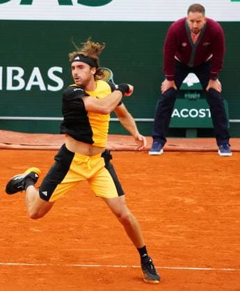 Stefanos Tsitsipas in first round action French Open Tennis, Day 2, Tennis, Roland Garros, Paris, France - 27 May 2024  Copyright: xJavierxGarcia Shutterstockx 14506169m