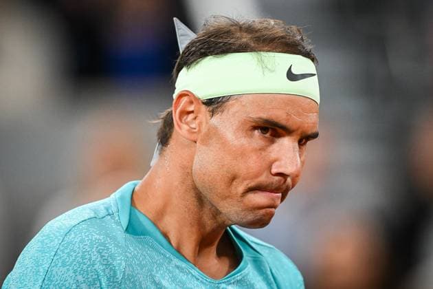 May 27, 2024, Paris, France, France: Rafael NADAL of Spain looks dejected during the second day of Roland-Garros 2024, French Open 2024, Grand Slam tennis tournament at the Roland-Garros Stadium on May 27, 2024 in Paris, France. Paris France - ZUMAm308 20240527_zsp_m308_007 Copyright: xMatthieuxMirvillex