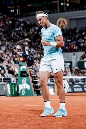 TENNIS - French Open 2024 PARIS,FRANCE,27.MAY.24 - TENNIS - ATP, Tennis Herren World Tour, French Open, Roland Garros, Grand Slam. Image shows the rejoicing of Rafael Nadal (ESP).  GEPAxpictures xPatrickxSteiner