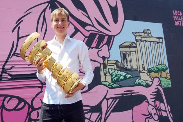 Sport Themen der Woche KW22 Sport Bilder des Tages Pogacar Tadej at at the inauguration of the mural at the Conca d& x2019;oro metro station in Rome, Italy. Monday, May 27, 2024 cycling  Copyright: xGianxMattiaxD Albertox xLaPressx