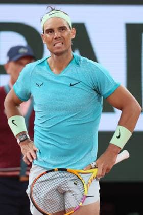 Spanish Rafael Nadal looks dejected during a tennis match against German Zverev, in the first round of the men s singles, at the Roland Garros French Open tennis tournament, in Paris, France, Monday 27 May 2024. This year s tournament takes place from 26 May to 09 June. BENOITxDOPPAGNE  x93473751x
