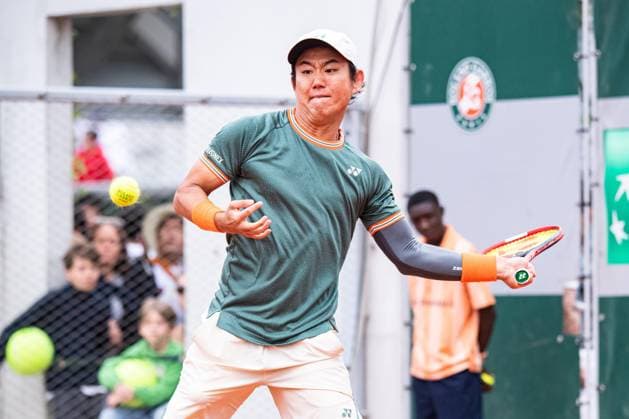 Yoshihito Nishioka (JPN) TENNIS : Roland Garros 2024 - Paris - 27 05 2024 BaptisteAutissier Panoramic 
