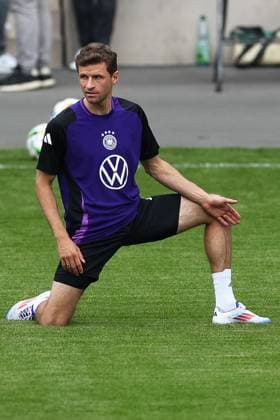 European Championship soccer training camp public training session on 27 05 2024 at Ernst Abbe Sportfeld in Jena Thomas Müller Germany xMSx
