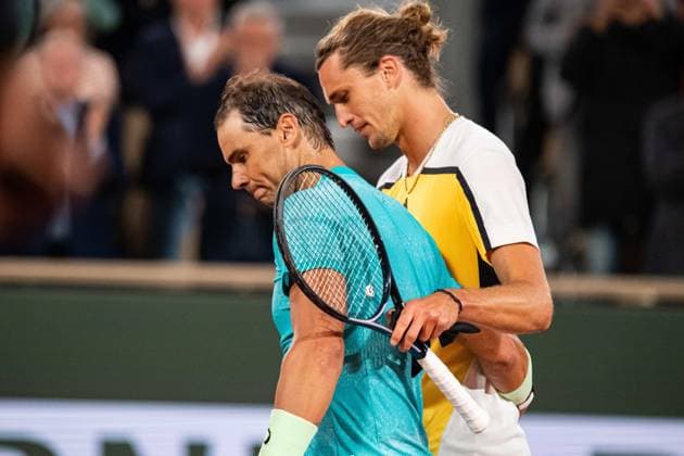 Sport Themen der Woche KW22 Sport Bilder des Tages Rafael Nadal (ESP) Alexander Zverev (GER) TENNIS : Roland Garros 2024 - Paris - 27 05 2024 BaptisteAutissier Panoramic 
