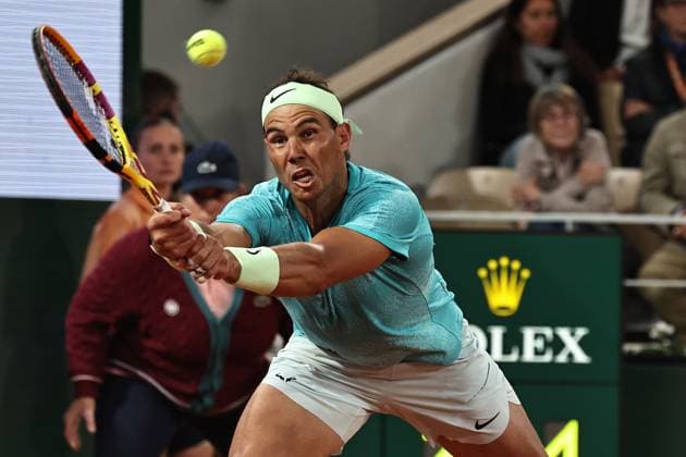 Rafael Nadal, ESP, during first round of 2024 French Open at Roland Garros, Paris, 27 05 2024