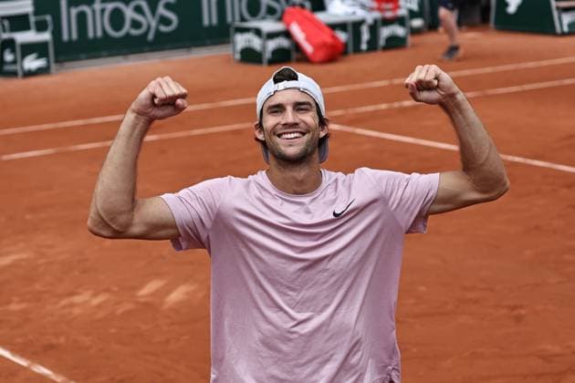 Henri Squire, GER, during first round of 2024 French Open at Roland Garros, Paris, 27 05 2024