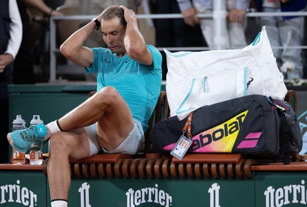 Rafael Nadal of Spain frustrated French Open Tennis, Day 2, Tennis, Roland Garros, Paris, France - 27 May 2024  Copyright: xEllaxLing Shutterstockx 14506170x