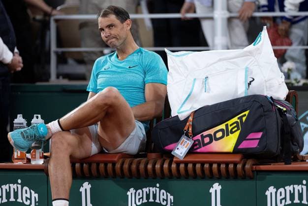 Rafael Nadal of Spain frustrated French Open Tennis, Day 2, Tennis, Roland Garros, Paris, France - 27 May 2024  Copyright: xEllaxLing Shutterstockx 14506170u