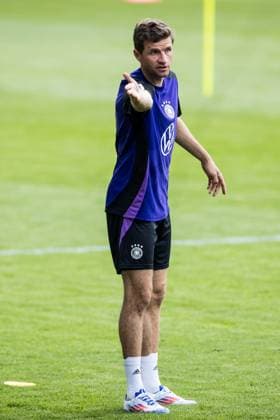 DFB Training Camp Public Training 27 05 2024 Thomas Müller Germany gestures DFB Training Camp Public Training Jena, Ernst Abbe Sportfeld on 27 05 2024 Copyright: xBEAUTIFULxSPORTS Wunderlx