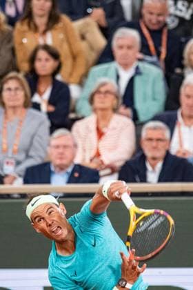 Rafael Nadal (ESP) TENNIS : Roland Garros 2024 - Paris - 27 05 2024 BaptisteAutissier Panoramic 