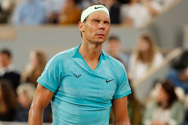 May 27, 2024, Paris, Paris, France: Rafael Nadal (ESP) react during the tennis Grand Slamt of Roland Garros 2024, day 1, match between Alexander Zverev (GER) and Rafael Nadal (ESP) at Roland Garros Stadium - on May 23 2024.Paris - France Paris France - ZUMAb253 20240527_zsp_b253_077 Copyright: xLoicxBaratouxx