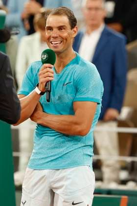 May 27, 2024, Paris, Paris, France: Rafael Nadal (ESP) during the interview on court at the end of the match, during the tennis Grand Slamt of Roland Garros 2024, day 1, match between Alexander Zverev (GER) and Rafael Nadal (ESP) at Roland Garros Stadium - on May 23 2024.Paris - France Paris France - ZUMAb253 20240527_zsp_b253_082 Copyright: xLoicxBaratouxx