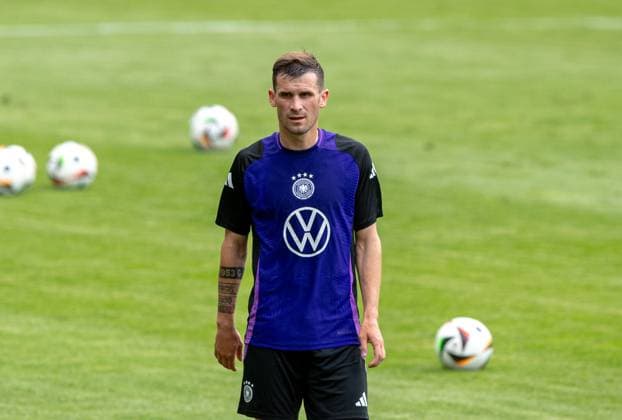 Football, men, season 2023 2024, German national team, European Championship preparation, public training in Jena, in the picture Pascal Groß Germany , 27 05 2024, Copyright: xSebastianxRäppold MatthiasxKochx