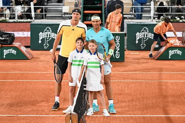 Roland-Garros tournament Open Tennis. Internationaux de tennis de Roland-Garros. 305589 2024-05-27 France Nadal, Rafael; Zverev, Alexander  Copyright: xSergexArnalx xStarfacex STAR_305589_083