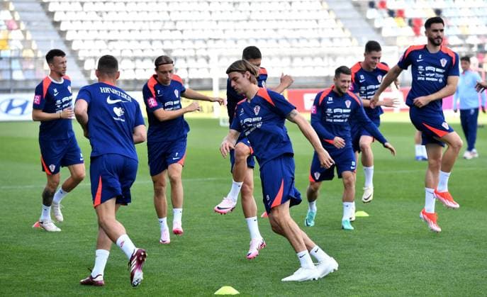 Croatia, Rijeka, 270524. Stadium Rujevica. Training of the Croatian national football team. In the photo: football player training. Photo: Damir Skomrlj CROPIX Copyright: xxDamirxSkomrljx trening_reprezentacija8-270524
