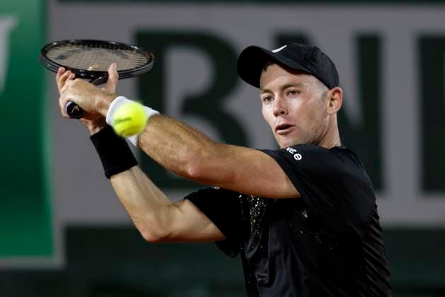 TENNIS - French Open 2024 PARIS,FRANCE,27.MAY.24 - TENNIS - ATP, Tennis Herren World Tour, French Open, Roland Garros, Grand Slam. Image shows Dominik Koepfer (GER).  GEPAxpictures xPatrickxSteiner