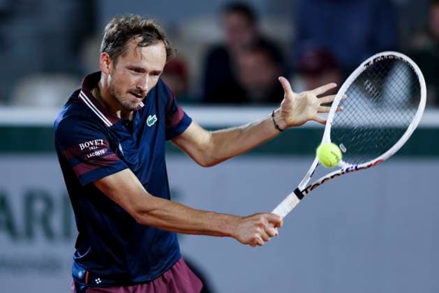 TENNIS - French Open 2024 PARIS,FRANCE,27.MAY.24 - TENNIS - ATP, Tennis Herren World Tour, French Open, Roland Garros, Grand Slam. Image shows Daniil Medvedev (---).  GEPAxpictures xPatrickxSteiner
