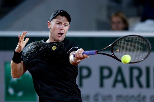 TENNIS - French Open 2024 PARIS,FRANCE,27.MAY.24 - TENNIS - ATP, Tennis Herren World Tour, French Open, Roland Garros, Grand Slam. Image shows Dominik Koepfer (GER).  GEPAxpictures xPatrickxSteiner