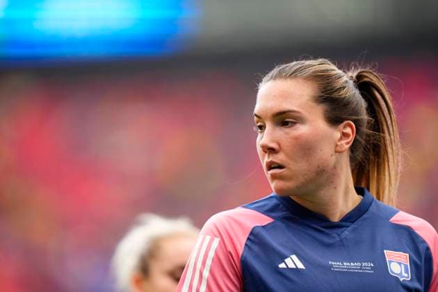 FC Barcelona, Barca v Olympique Lyonnais - UEFA Women s Champions League Final 2024 Vanessa Gilles of Lyon and France during the UEFA Women s Champions League 2023 24 Final match between FC Barcelona and Olympique Lyonnais at Estadio de San Mames on May 25, 2024 in Bilbao, Spain. Bilbao Vizcaya Spain  Copyright: xJosexBretonx originalFilename:breton-fcbarcel240525_npIDv.jpg