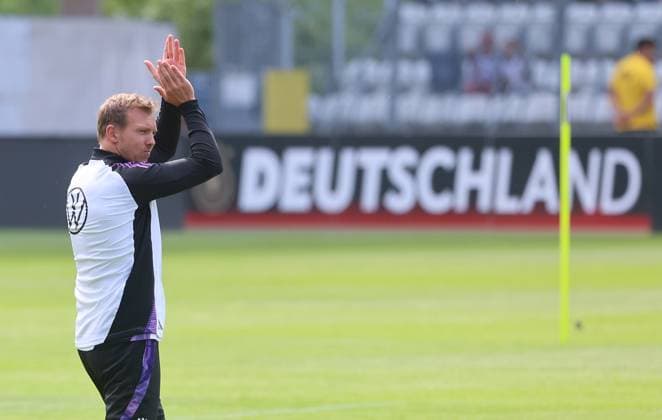DFB Selection Training National Team Jena, 27 05 2024, Ernst Abbe Sportfeld, Football, DFB Selection , Preparation for UEFA EURO 2024 Training of the German national team during the training camp in Blankenhain Thuringia , In the picture national coach Julian Nagelsmann Germany , Picture Point