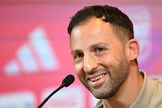 Squad Announcement UEFA EURO, EM, Europameisterschaft,Fussball 2024 TUBIZE, BELGIUM - MAY 28 : Belgian national coach Domenico Tedesco talking to the press during a press conference, PK, Pressekonferenz to announce his player selection to compete in the UEFA Euro 2024 tournament in Germany on May 28, 2024 in Tubize, Belgium, 28 05 2024 Tubize Belgium  Copyright: xVincentxKalutx