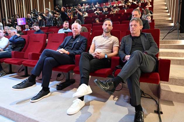 Squad Announcement UEFA EURO, EM, Europameisterschaft,Fussball 2024 TUBIZE, BELGIUM - MAY 28 : Belgian national coach Domenico Tedesco with Piet Vandendriessche, CEO RBFA and Franky Vercauteren talking to the press during a press conference, PK, Pressekonferenz to announce his player selection to compete in the UEFA Euro 2024 tournament in Germany on May 28, 2024 in Tubize, Belgium, 28 05 2024 Tubize Belgium Copyright: xVincentxKalutx