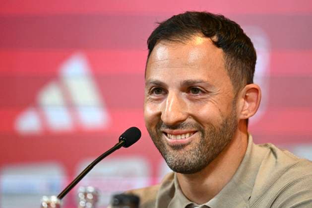 Squad Announcement UEFA EURO, EM, Europameisterschaft,Fussball 2024 TUBIZE, BELGIUM - MAY 28 : Belgian national coach Domenico Tedesco talking to the press during a press conference, PK, Pressekonferenz to announce his player selection to compete in the UEFA Euro 2024 tournament in Germany on May 28, 2024 in Tubize, Belgium, 28 05 2024 Tubize Belgium  Copyright: xVincentxKalutx