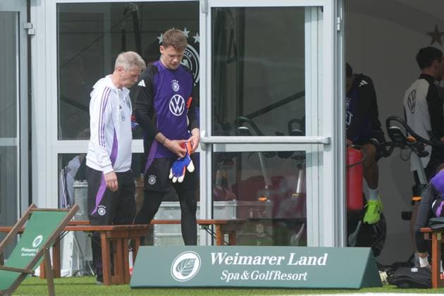 Goalkeeper Goalie Alexander Nübel Germany Germany Blankenhain 28 05 2024 Training camp for the German national team in preparation for the European Championship, Golf Resort Weimarer Land
