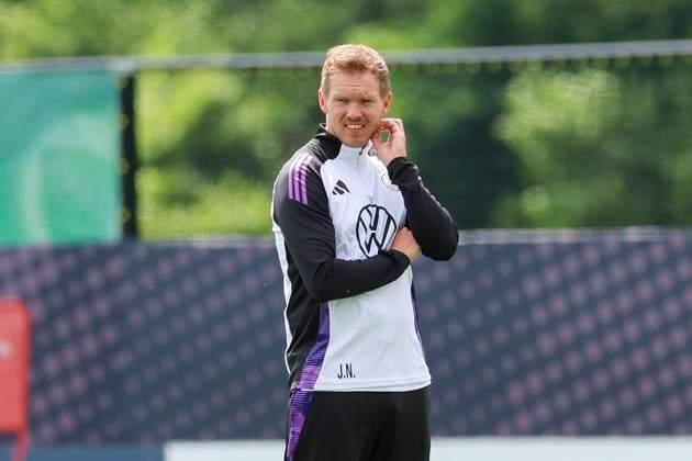 National coach Julian Nagelsmann looks on, training camp of the German national team, Blankenhain, Germany