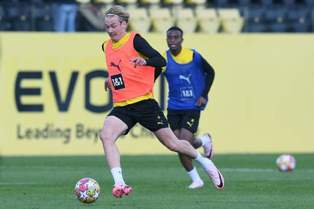 Soccer 1 Bundesliga training Borussia Dortmund on 28 05 2024 at the training ground Hohenbuschei in Dortmund Julian Brandt Dortmund xRx