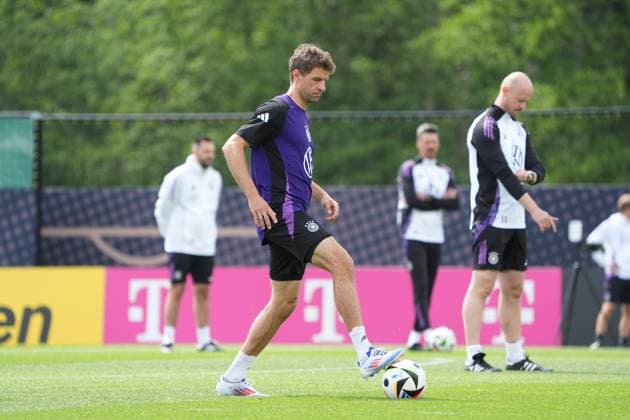 Thomas Müller Germany Germany Blankenhain 28 05 2024 Training camp for the German national team in preparation for the European Championship, Golf Resort Weimarer Land