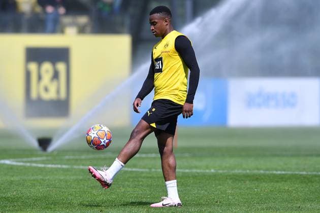 Soccer 1 Bundesliga training Borussia Dortmund on 28 05 2024 at the Hohenbuschei training ground in Dortmund Youssoufa Moukoko Dortmund xRx