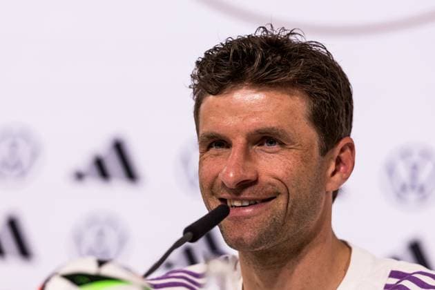 DFB Training Camp Press Conference 28 05 2024 Thomas Müller Germany DFB Training Camp Press Conference Blankenhain, Golf Spa Resort Weimarer Land on 28 05 2024 Copyright: xBEAUTIFULxSPORTS Wunderlx