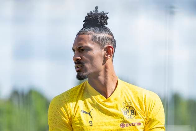 Training Borussia Dortmund, 28 05 2024 Sebastien Haller Borussia Dortmund, 9 Training session of Borussia Dortmund on 28 05 2024 before the UEFA Champions League final against Real Madrid, training ground Hohenbuschei, Dortmund DFL regulations prohibit any use of photographs as image sequences and or quasi video Copyright: xBEAUTIFULxSPORTS Meuselx