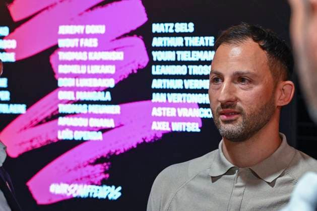 Squad Announcement UEFA EURO, EM, Europameisterschaft,Fussball 2024 TUBIZE, BELGIUM - MAY 28 : Belgian national coach Domenico Tedesco talking to the press during a press conference, PK, Pressekonferenz to announce his player selection to compete in the UEFA Euro 2024 tournament in Germany on May 28, 2024 in Tubize, Belgium, 28 05 2024 Tubize Belgium  Copyright: xVincentxKalutx