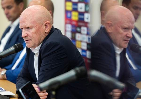 Sport Bilder des Tages Czech team s head coach Ivan Hasek attends a news conference on the nomination of the Czech national football team for the European Championship, EM, Europameisterschaft in Germany, in Prague, on May 28, 2024. The Czech team will enter the championship on June 18 with a match in Leipzig against Portugal. The next two group matches will be played in Hamburg, where they will first face Georgia and then Turkey. (CTKxPhoto MichaelaxRihova) CTKPhotoP2024052804486  CTKPhotoP2024052804486