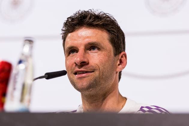 DFB Training Camp Press Conference 28 05 2024 Thomas Müller Germany DFB Training Camp Press Conference Blankenhain, Golf Spa Resort Weimarer Land on 28 05 2024 Copyright: xBEAUTIFULxSPORTS Wunderlx