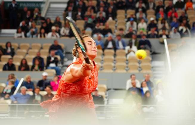 Aryna Sabalenka in first round action French Open Tennis, Day 3, Tennis, Roland Garros, Paris, France - 28 May 2024  Copyright: xJavierxGarcia Shutterstockx 14506171cw